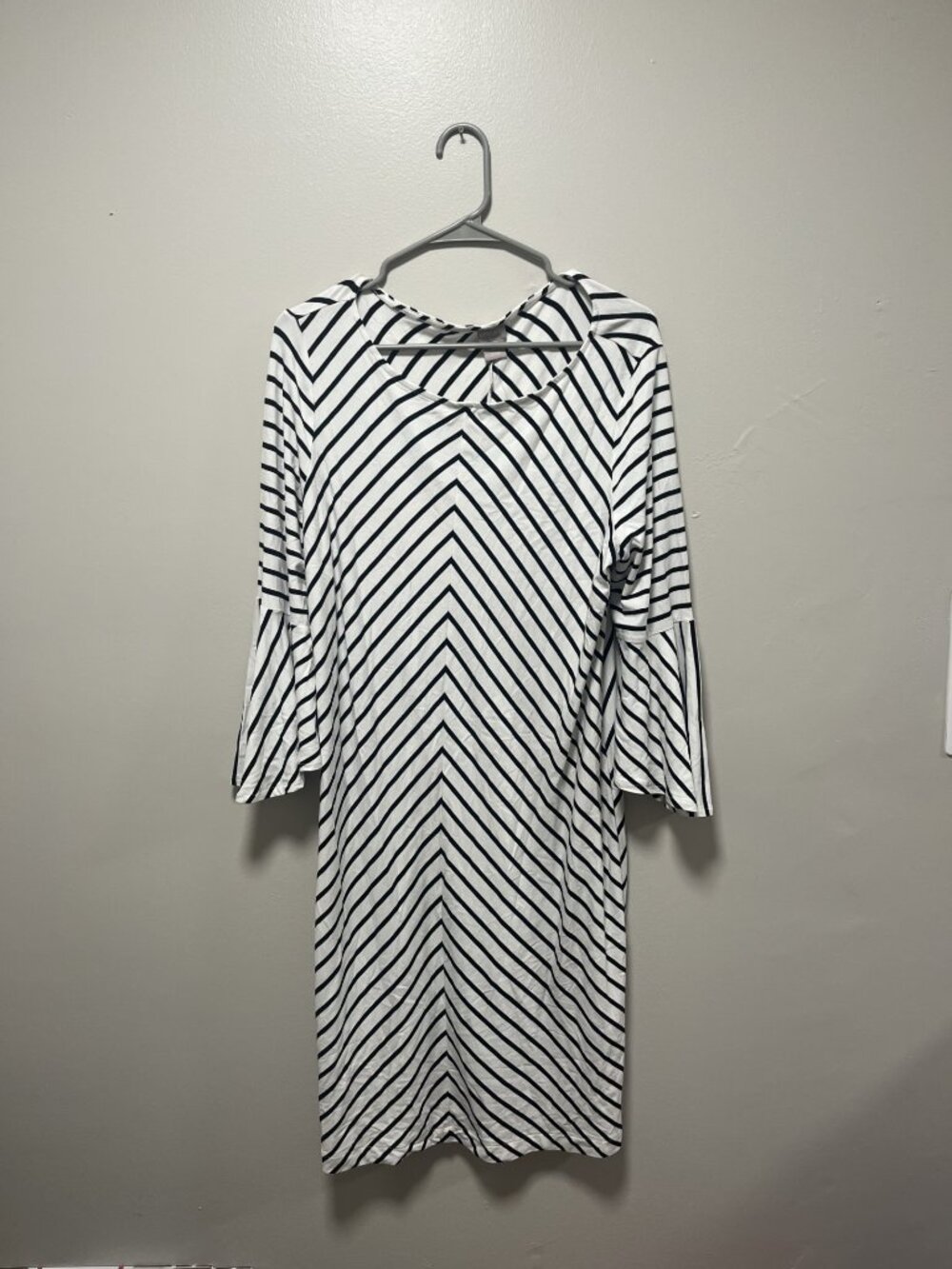 Chico’s Striped Dress – Size 2 - Classic Chic, Flattering Fit